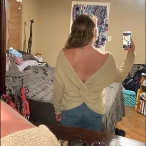 Sweaters - Open back cream sweater Sweaters - Open back cream sweater